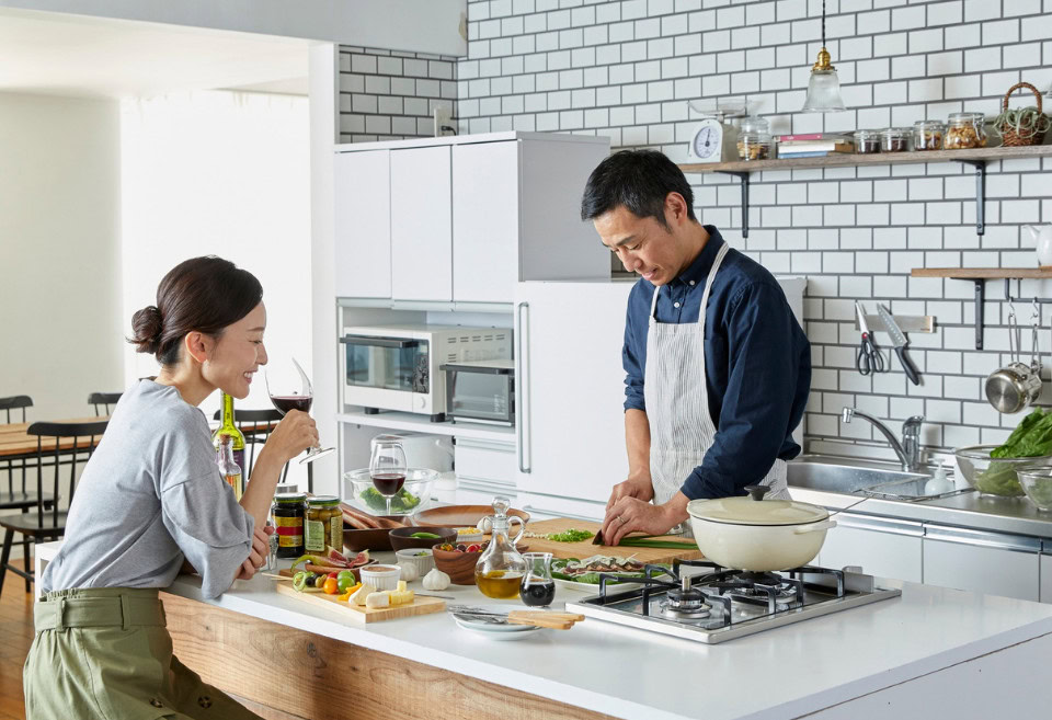 Couple Cooking Together