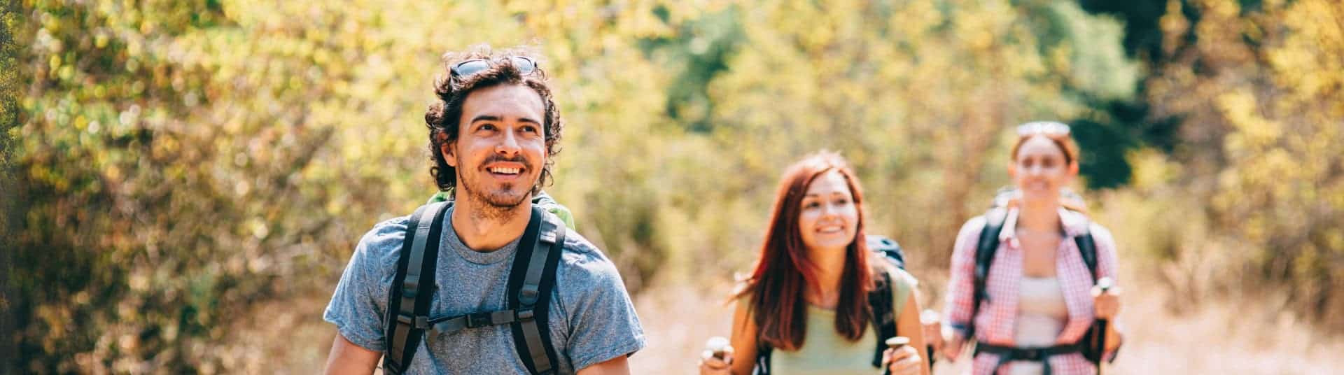 Friends hiking