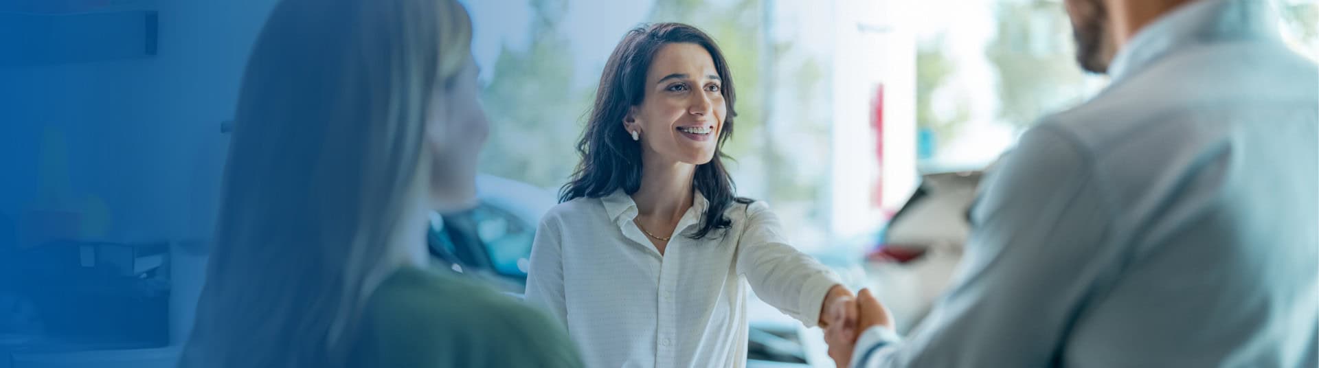 Woman shaking hands