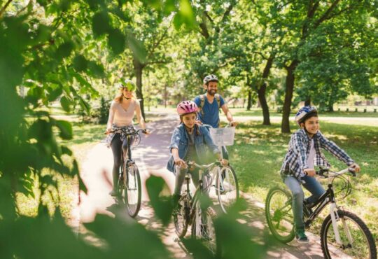 Family Riding Bikes