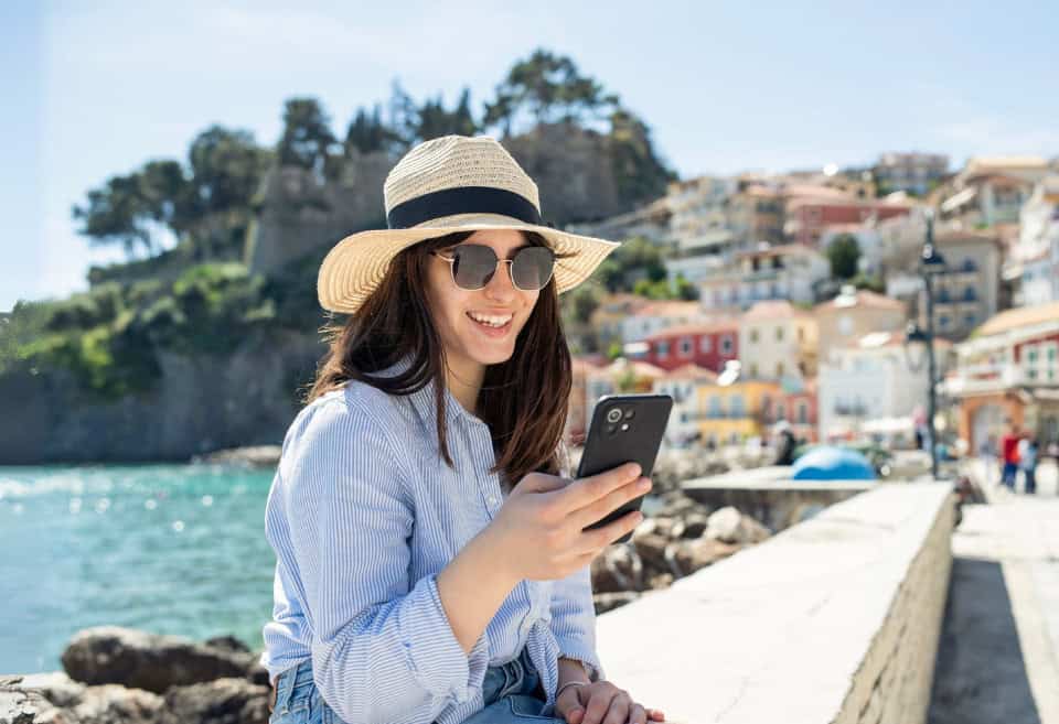 Woman on vacation
