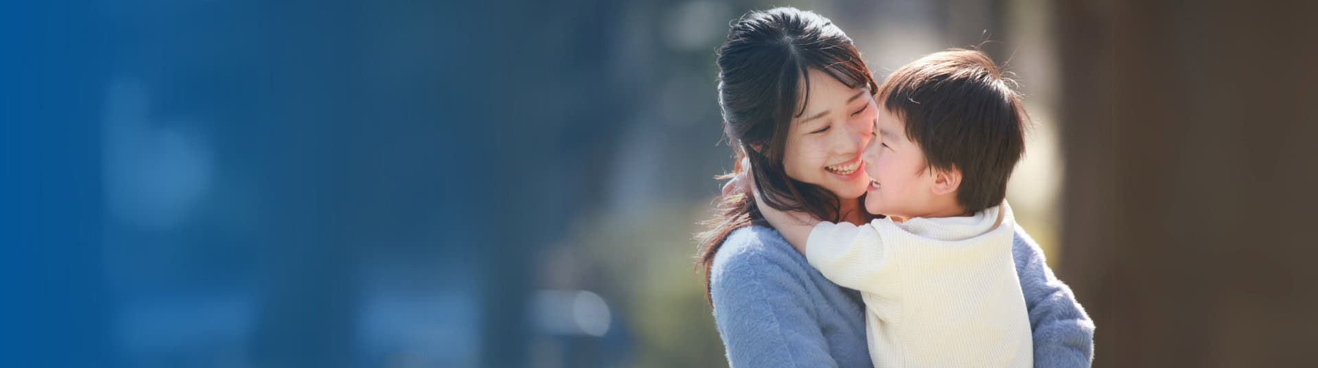 Mom Hugs Son