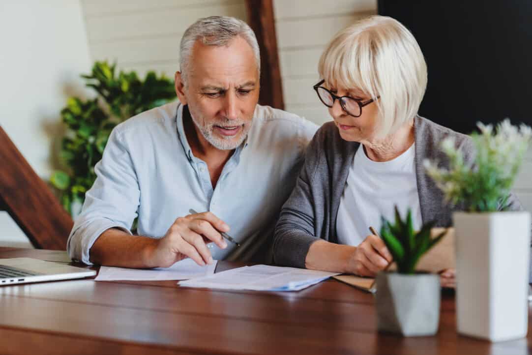 Older couple checking their trusts
